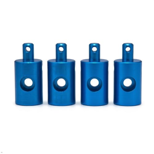 PrecisionGeek – Tamiya Lunchbox Mounts (Blue, Set of 4) – CNC Machined Aluminium Shock Mounts for Tamiya Lunchbox, Midnight Pumpkin, Monster Beetle – RC Upgrade Parts