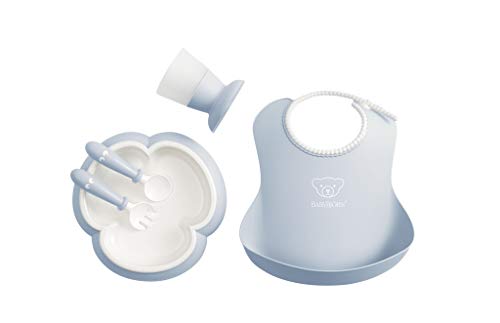 BABYBJORN Baby Dinner Set, Powder Blue