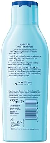 NIVEA Sun After Sun Moisturising Soothing Lotion 200ml Aloe Vera view 2