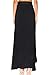 FOCUSNORM Women Mesh Wrapped Chiffon Skirt Tie Fastening See Through Beach Cover Up Flounced Skirt (One Size, Black)
