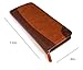 CASE ELEGANCE Tie Case Vegan Leather Travel - 6 Neck Tie Organizer (Brown) (Brown)