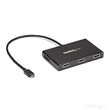StarTech.com 3-Port USB-C to HDMI MST Hub - 4K 30Hz - Multi-Monitor Video Splitter - Windows and Thunderbolt 3 Compatible (MSTCDP123HD)