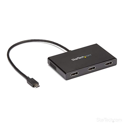 Startech.com Hub Mst Usb Type-c Vers 3x Hdmi - Répartiteur Multi Stream Transport à 3 Ports Hdmi (mstcdp123hd)
