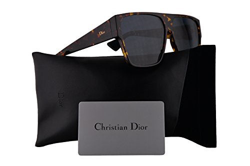 Christian Dior DiorHit Sunglasses Brown Yellow Havana w/Blue Mirror Gradient Gold Lens 62mm P65A9 Dior Hit