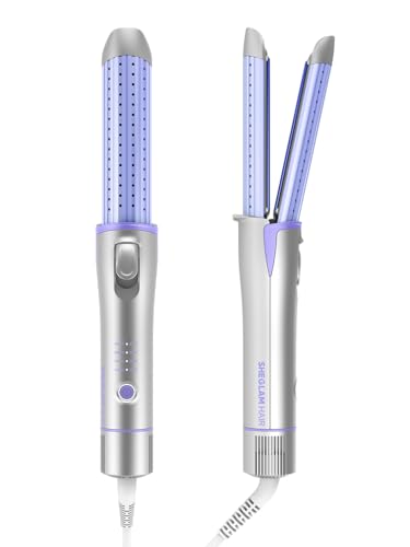 SHEGLAM 360° Airflow 2 in 1 Straightener and Curler Cool Air Curling Iron | Airflow Styler, Manual, Anti-Scald Flat Iron, 1 inch, Fast Curling Straightening, Less Damage, Lasting Curls, Dual Voltage