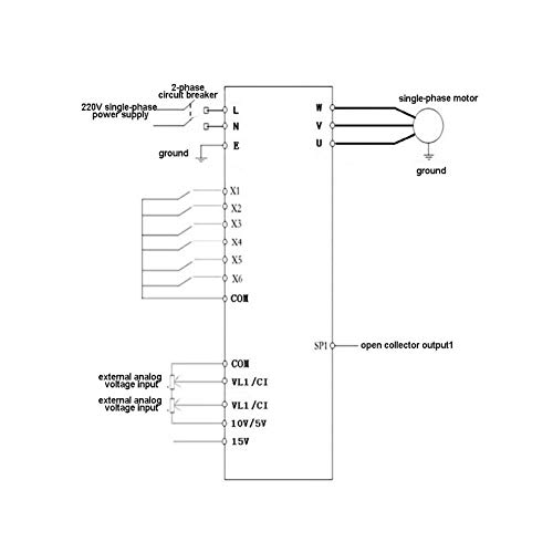 VFD 0.75kW，220V AC Variable Frequency Drive VFD Speed Controller for Single-Phase 0.75kW AC Motor - Thumbnail 4