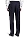 Haggar Men's Cool 18 Hidden Comfort Waist Plain Front Pant, Heather Blue,34x30