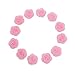 AQUEENLY Floating Candles, Pink Rose-Shaped Flower Candles for Wedding, Party, Home Decor, 12 Piece