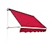 Outsunny 6' Drop Arm Manual Retractable Window Awning Sun Shade Shelter for Patio Balcony Outdoor, Aluminum, Can Cover 2 Windows, Wine Red