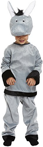HENBRANDT Children’s Grey Donkey Costume Xmas Nativity Play Pantomime World Book Day Fancy Dress Outfit for Kids Size Medium Ages 7-9 Christmas Fancy Dress for Girls and Boys — image 1