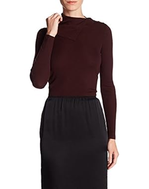 Women's Leendelly Refine Merino Wool Turtleneck Sweater Garnet Size Small