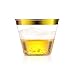 Gold Rimmed Plastic Cups, Clear Plastic Tumblers – Disposable Party, Wedding Plastic Cups, 9 oz - 50 Pack