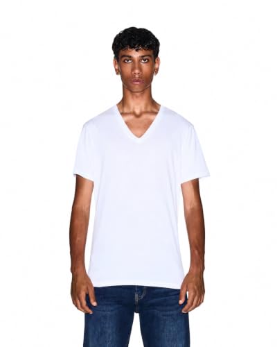 Armani Exchange Herren Pima Cotton V-neck T-Shirt, WeiĂź, XL