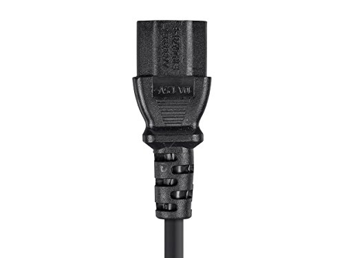Monoprice 105294 15ft 14AWG Power Cord Cable w/ 3 Conductor PC Power Connector Socket, 15A (NEMA 5-15P to IEC-320-C13) Black