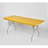 Kwik-Covers 30" Round Fitted Plastic Table Covers – Bundle Of 5, Disposable, Waterproof, Elastic Edge