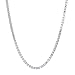 1.6mm 925 Sterling Silver Nickel-Free Box Chain Necklace, 22 inches - Made in Italy + Cleaning Cloth