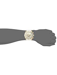 Invicta de los hombres 'Speedway' cuarzo, de acero inoxidable y silicona reloj Casual, color: blanco (modelo: 26303)