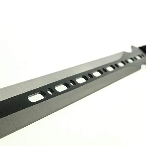 Tactical Master 27" Full Tang Ninja Sword/Machete With 2 Pcs 6" Throwing Knives Choose Your Color (Black) - Thumbnail 3