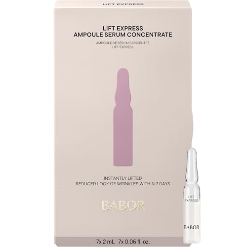 BABOR Lift Express, Anti-Aging Serum Ampullen für das Gesicht, Sofortiger Anti-Falten-Effekt, Vegane Formel, Ampoule Concentrates, 7 x 2 ml