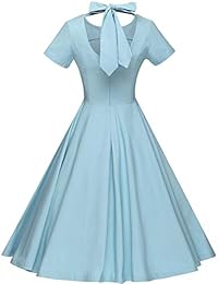GownTown Vestido ceñido retro de los años 1950, estilo vintage rockabillty de fiesta para mujer