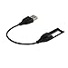 Patuoxun Charging Charge Cable Wire with AC Charger Adapter for Fitbit Flex Band Wireless Activity Bracelet Charge (Black/0.59FT)