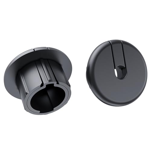 Cable Routing Kit for Starlink, Cable Mounting Kit, Starlink Accessories, Wall Grommets for Cables, Cable Wall Pass Through for 1 Inch Wall Hole and Furniture Wire Hole (2 Pack Black)