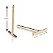 Galacci Line Stud Earrings - 14k Gold Bar Studs Plated Earring with Push Back - Small Unique Jewelry for Girls and Womens - 10mm Tiny Stick and Cute for Everyday