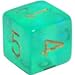 Polyhedral 7-Die Borealis Chessex Dice Set - Light Green with Gold Numbers CHX-27425