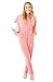 Big Feet Pjs Pink Hooded Plush Adult Womens Footed Pajamas Onesie