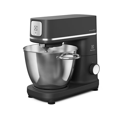 Electrolux Kitchen Assistant, E6KM1-4BPT, Kitchen Machine with 6 & 4 Litre Bowls, With Kitchen Whisk, 1200W, Stainless Steel, Black Pearl