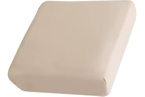 AURLOE Waterproof Sofa Slipcovers 1pc Stretch Couch Cover Furniture Protector with Elastic Suitable for Armchair, Loveseat,3&4 Seater Cushion Couch (1, Beige)