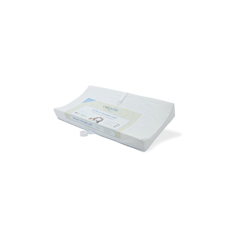 Colgate Mattress 2-Sided Contour – GREENGUARD Gold Certified Changing Pad Featuring Firm Foam Ridges for Support, Ridgid…