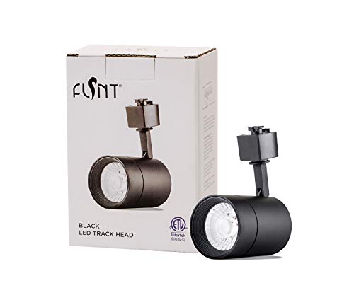 Juno Track LED Cylinder Track Lighting Heads - FLSNT 12W (75W Equiv.) Dimmable 24° LED Spotlight Track Light Heads,CRI90,800LM,3000K Soft White,Black