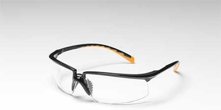 3M Gray Safety Glasses, Anti-Fog, Half-Frame