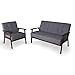 JIASTING Mid-Century Retro Modern Living Room Sofa Set with Loveseat and Seating Sofa Chair, Couch and Lounge Chairs