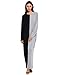 Verdusa Women's Color Block Long Sleeve Plus Size Caftan Casual Loose Maxi Dress