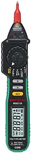 Mastech MS8212A Digital Meter, Pen Type Auto Range 2000 Counts, DC 200MV/2V/20V/200V/600V, AC 200MV/2V/20V/200V