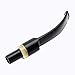 OLD FOX Bent Tobacco Pipe Stem Replacement Mouthpiece with Horn Ring Fit 9mm Pipe Filters Charcoal Pipe Filters BE0120