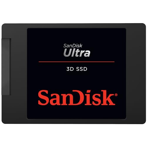 SanDisk Ultra 3D 1 TB SSD interne SSD Festplatte ( intern 2,5 Zoll, stoßbeständig, 3D NAND-Technologie, n-Cache 2.0-Technologie, 560 MB/s Übertragungsraten) Schwarz, Festkörper-Laufwerk