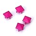 100pcs Pyramid Studs Spots Punk Spikes for DIY Craft Leathercraft - Hot Pink