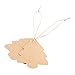 DECORA 100 Pieces Brown Kraft Paper Christmas Tree Gift Tags with Jute Twines for Gift Wrapping and Decoration