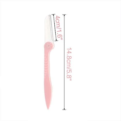 G2PLUS 9 PCS Eyebrow Razor Shaper Cheek Facial Hair Remover Peach Fuzz Shaver Women's Trimmer Shaving Grooming Kit - Image 3