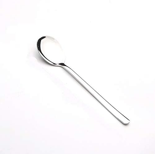 Stainless Steel Banquet Serving Long Flat Handle Stirring Spoons, Set of 4