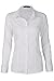 SUNNOW Women Simple White Collared Long Sleeves Blouse With Button
