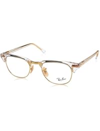 Ray-Ban Clubmaster No Polarization Square Prescription Eyewear Frame, Transparent, 51 mm