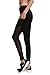 Women's Mesh Workout Sports Pants Gym Running Yoga Leggings with Side Pocket Black, Tag Size X-Large/US L