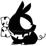 RANMA 1/2 ANIME GANMA P-CHAN PIG VINYL STICKERS SYMBOL 5.5" DECORATIVE DIE CUT DECAL FOR CARS TABLETS LAPTOPS SKATEBOARD - BLACK