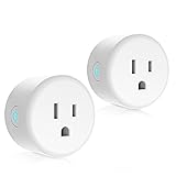 PECHAM 2 Pack WiFi Smart Plug Mini Plug, Remote Control Your Appliances Anywhere, Timing Function, Works with Alexa Echo/Google Home/IFTTT for Voice Control, No Hub Required Smart Socket