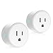 PECHAM 2 Pack WiFi Smart Plug Mini Plug, Remote Control Your Appliances Anywhere, Timing Function, Works with Alexa Echo/Google Home/IFTTT for Voice Control, No Hub Required Smart Socket