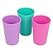 Re-Play Made in USA 10 Oz. Open Cups for Toddlers - Set of 3, Reusable & Stackable for Easy Storage - Dishwasher/Microwave Safe Kids Plastic Cups, 4.75